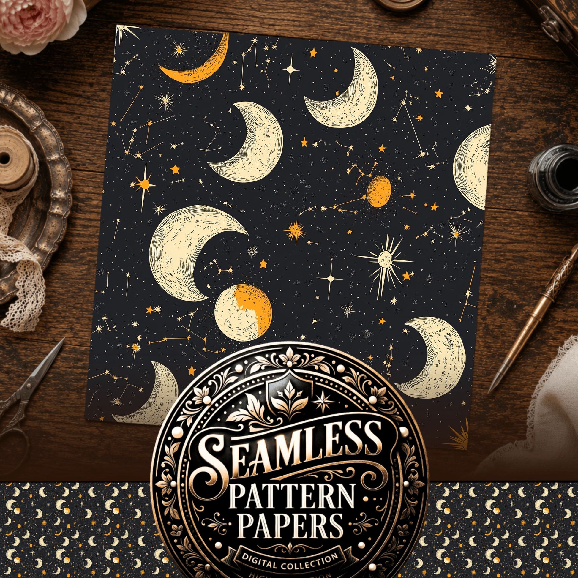 Space And Celestial Seamless Pattern