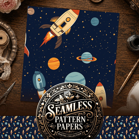 Space And Celestial Seamless Pattern
