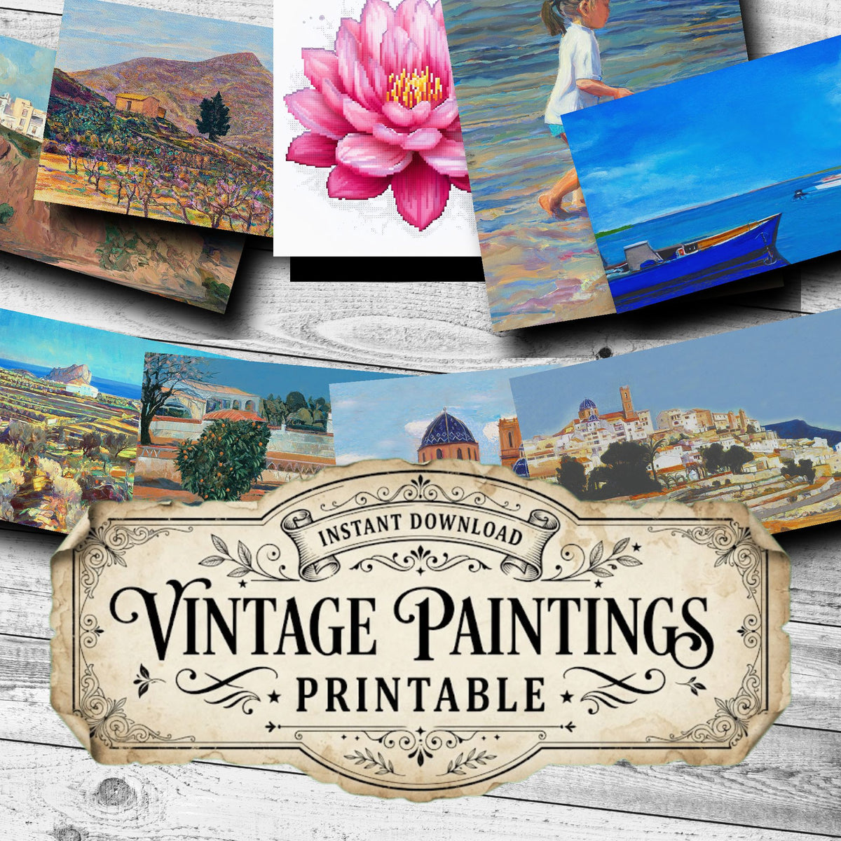Spain Vintage Paintings Vintage Paintings