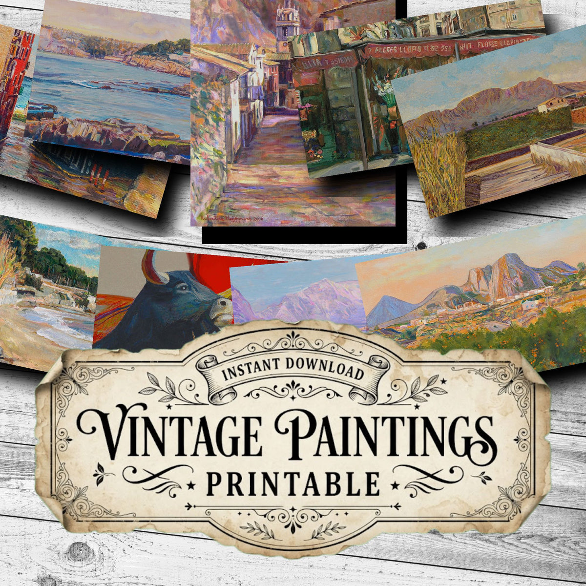 Spain Vintage Paintings Vintage Paintings