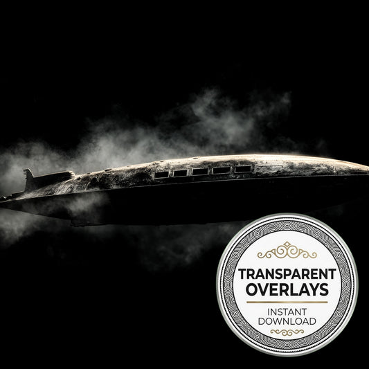 Steampunk Airship Transparent Overlay Pngs