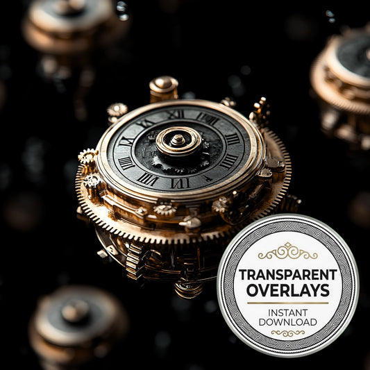 Steampunk Clockwork Gear Transparent Overlay Pngs