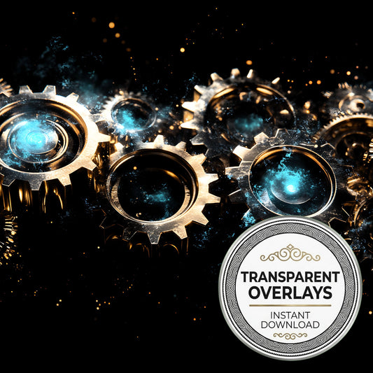 Steampunk Gear Cluster Transparent Overlay Pngs