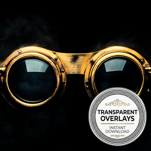 Steampunk Glasses Surrounded Transparent Overlay Pngs