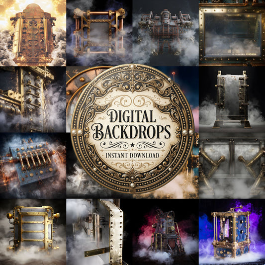 Steampunk Machine Frame Backdrop Images