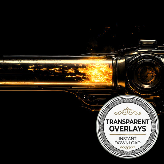 Steampunk Raygun Transparent Overlay Pngs
