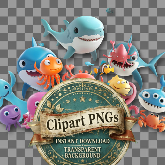 Stylized Fantasy Creatures Clipart Pngs