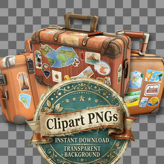 Suitcase Clipart Pngs