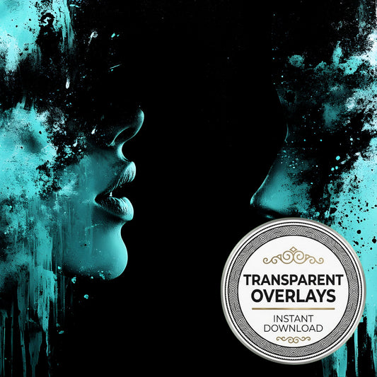 Teal Paint Splatter Abstract Splashes Transparent Overlay Pngs