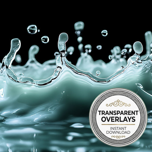 Teal Water Splash Dynamic Droplets Transparent Overlay Pngs