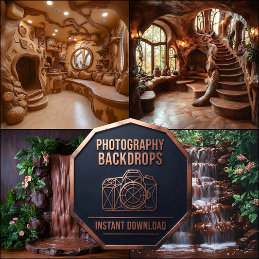 The Chocolate digital photography backdrops, preview of the downloadable set