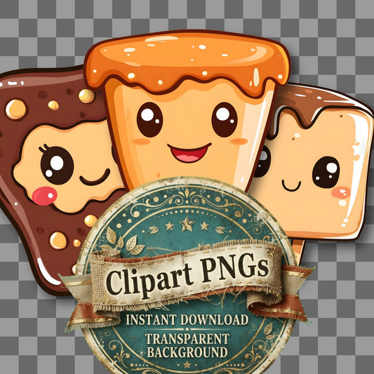 Toffee Kawaii Style Clipart Pngs