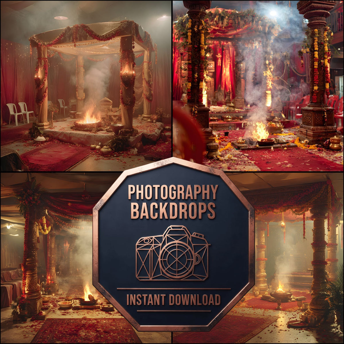 Traditional Indian Wedding Mandap Backdrop Images