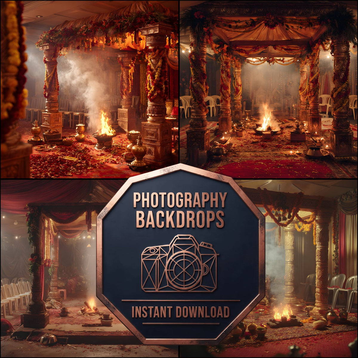 Traditional Indian Wedding Mandap Backdrop Images
