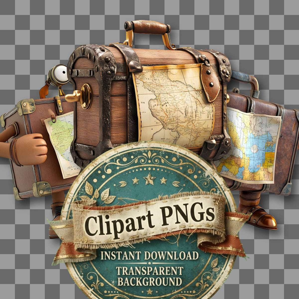 Travel Trunk Clipart Pngs