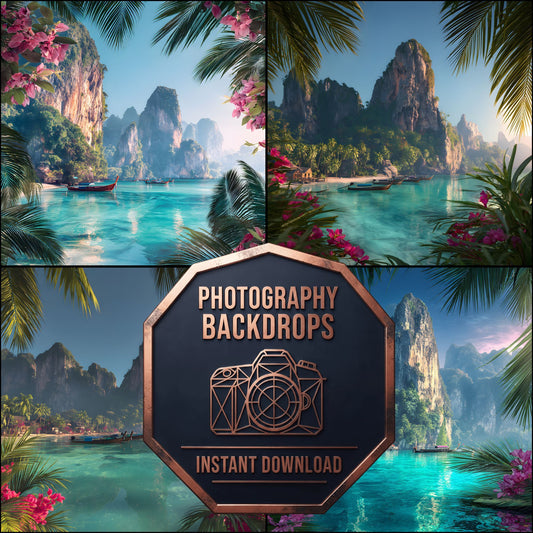 Tropical Thai Digital Art Backdrop Images
