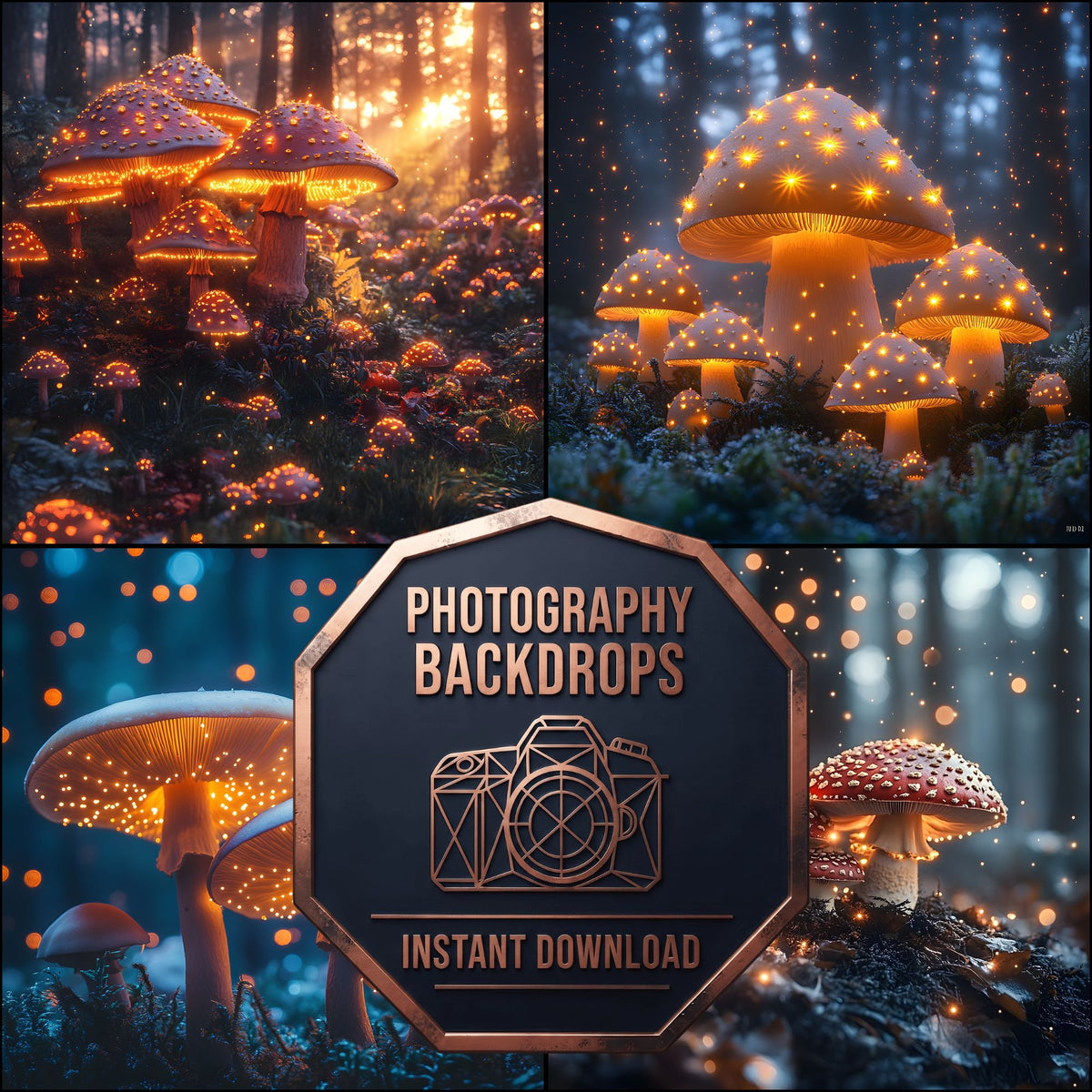 Twilight Mushroom Backdrop Images