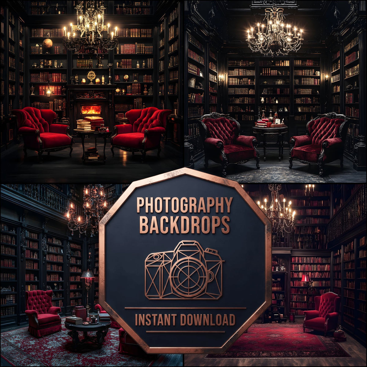 Vampire Library Backdrop Images