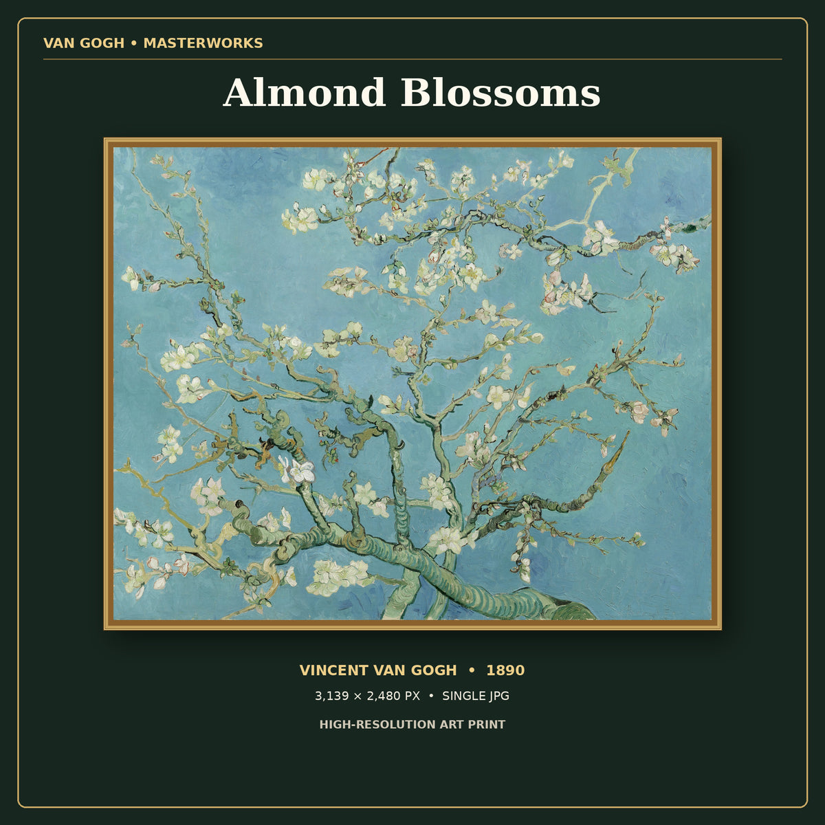 Almond Blossoms by Vincent van Gogh — cover mockup