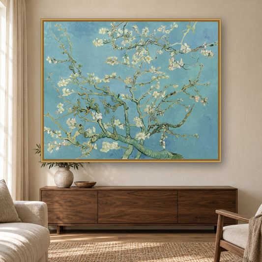 Almond Blossoms by Vincent van Gogh — room mockup