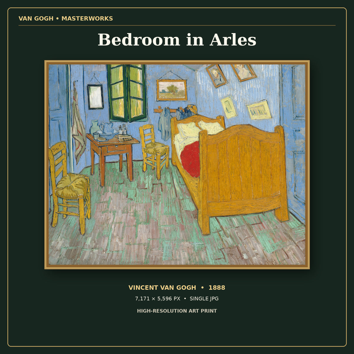 Bedroom in Arles by Vincent van Gogh — cover mockup