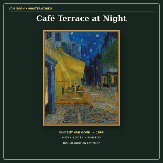 Café Terrace at Night by Vincent van Gogh — cover mockup