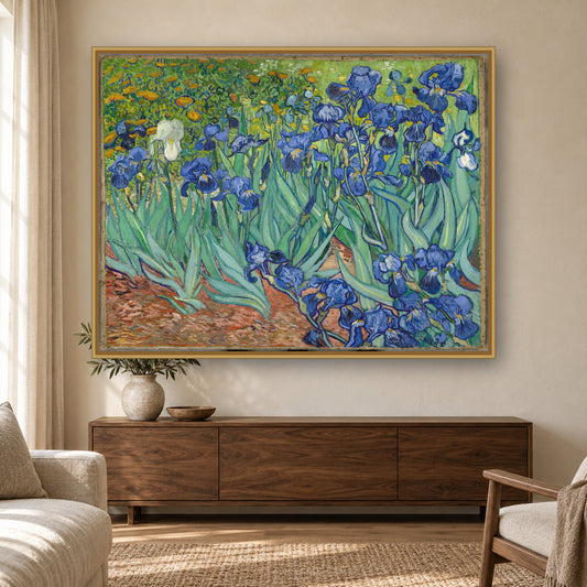 Irises by Vincent van Gogh — room mockup