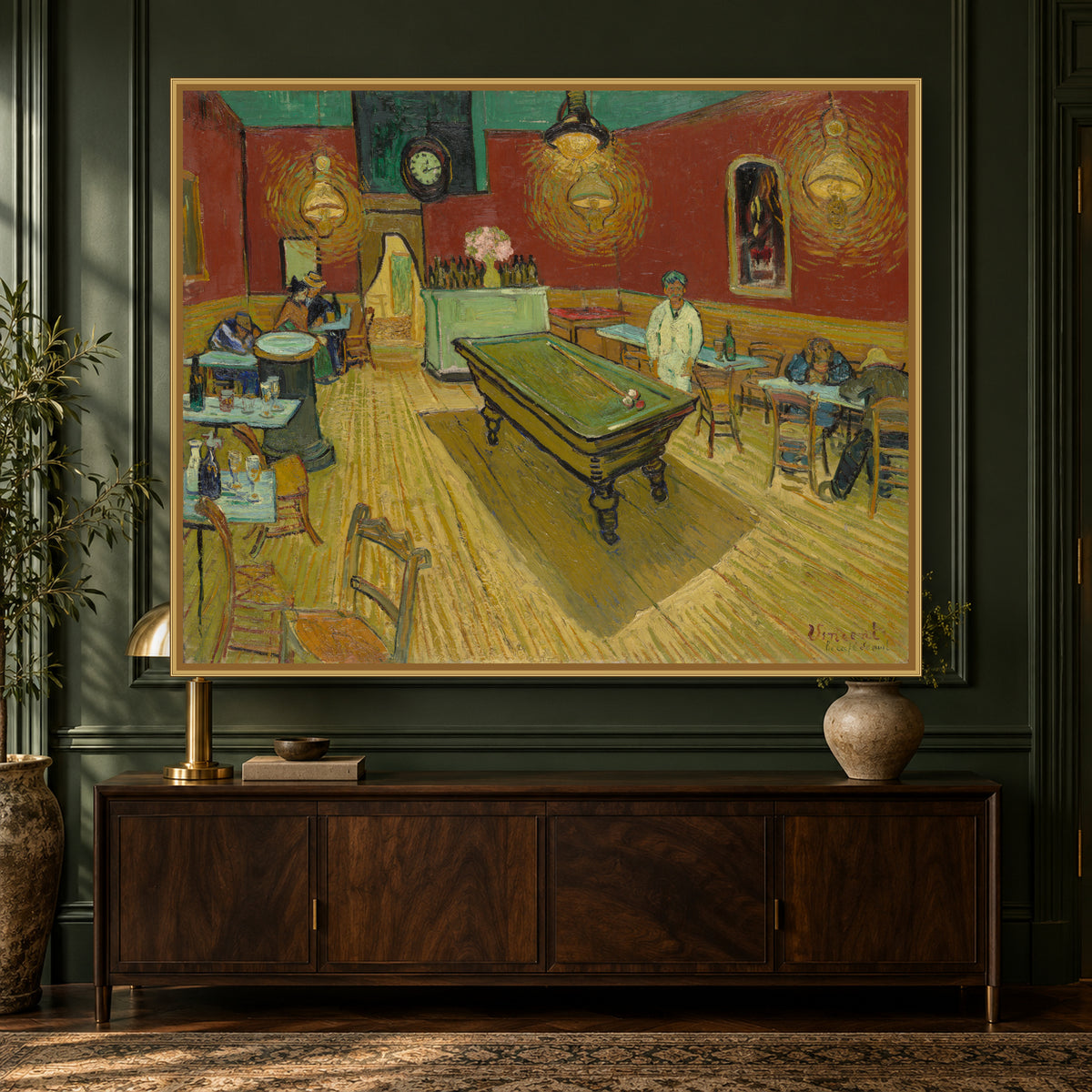 The Night Café by Vincent van Gogh — gallery mockup