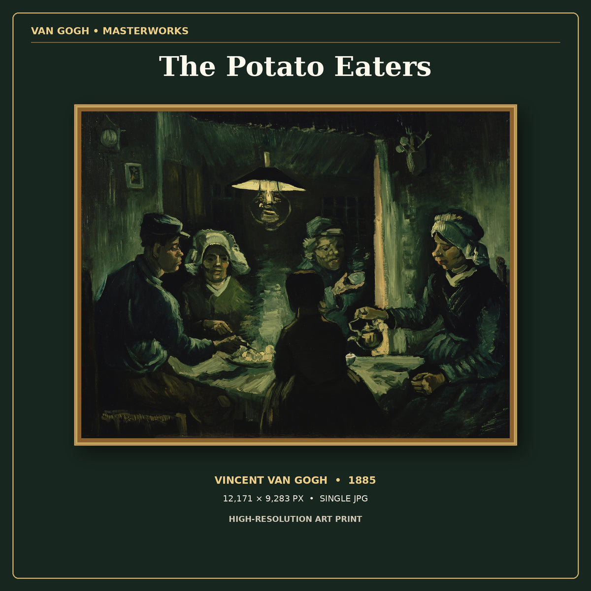 The Potato Eaters by Vincent van Gogh — cover mockup