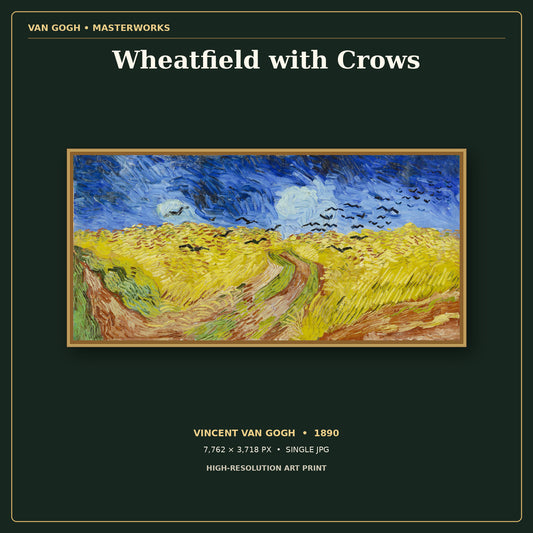 Wheatfield with Crows by Vincent van Gogh — cover mockup