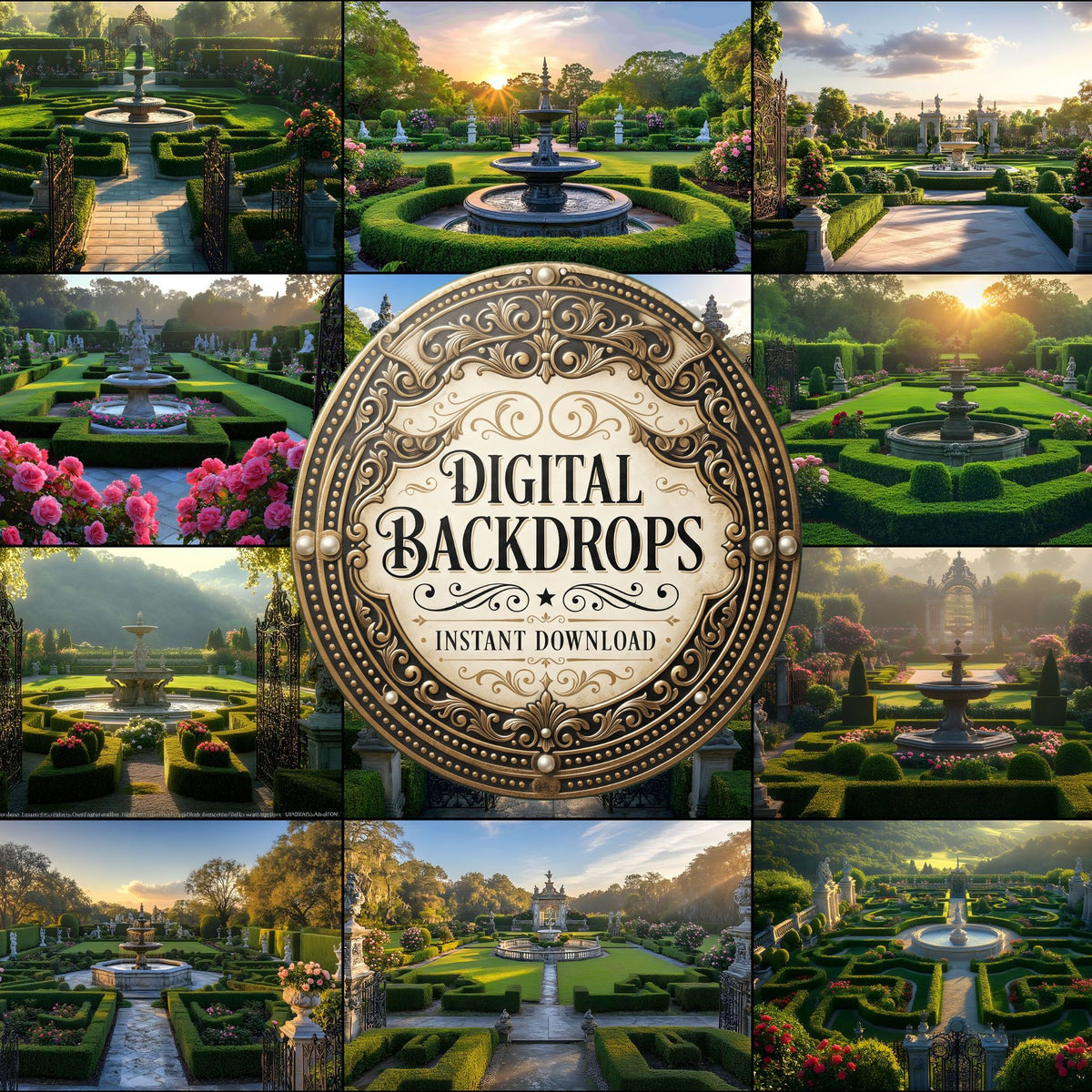 Victorian Botanical Garden Backdrop Images
