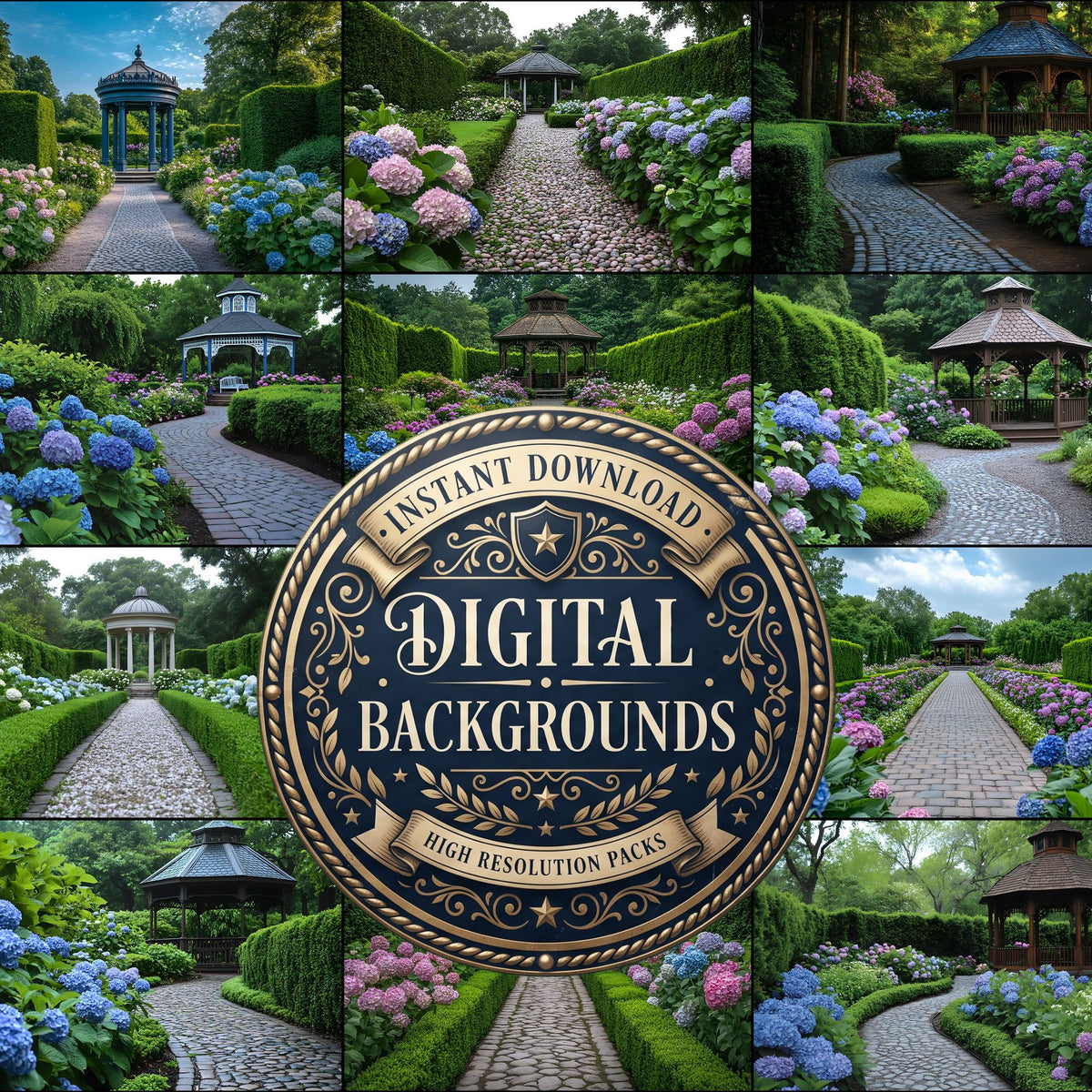 Victorian Botanical Garden Backdrop Images