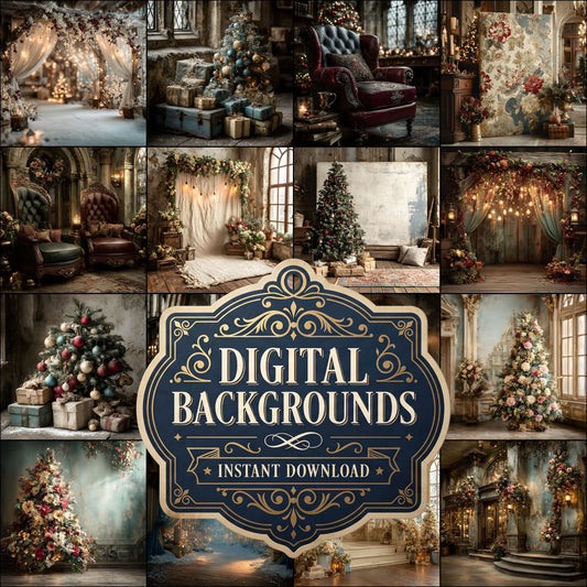Victorian Christmas Backdrop Images