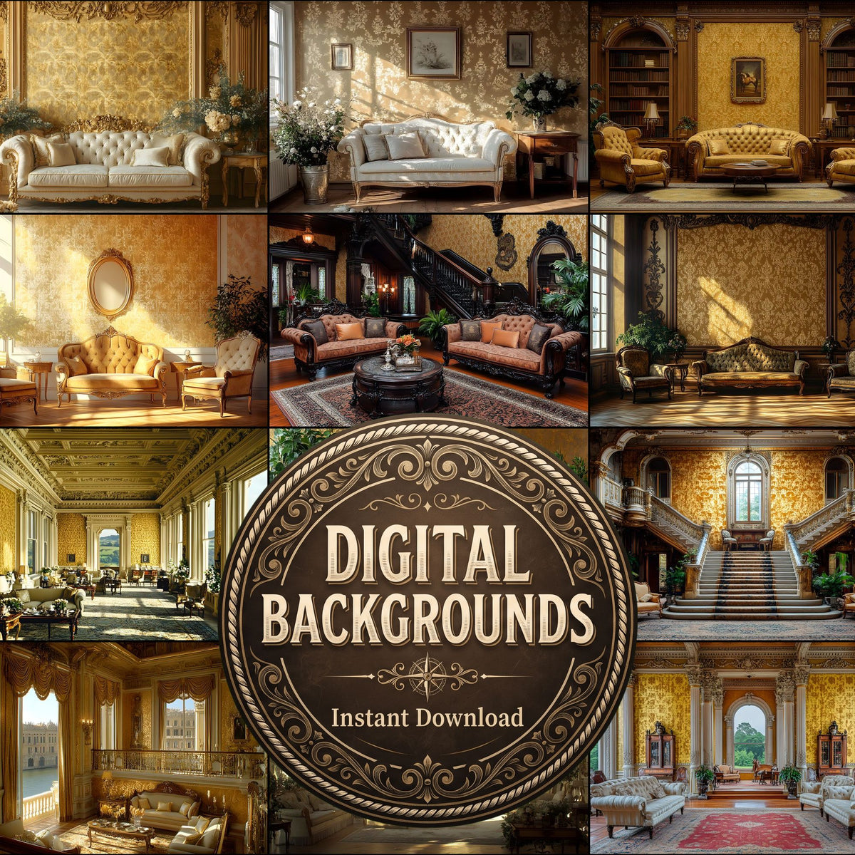 Victorian Golden Backdrop Images