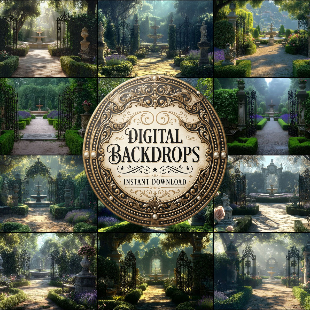 Victorian Secret Garden Backdrop Images