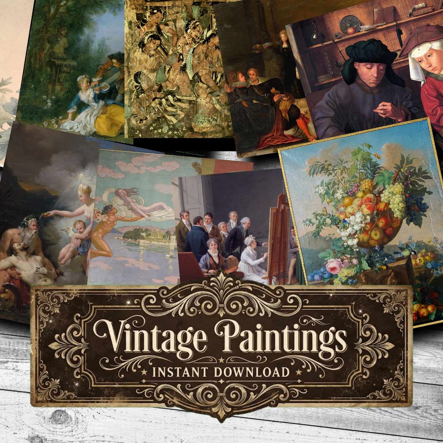 Wall Art Vintage Paintings