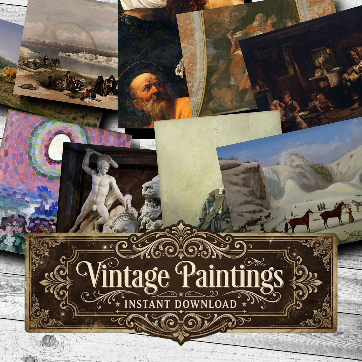 Wall Art Vintage Paintings