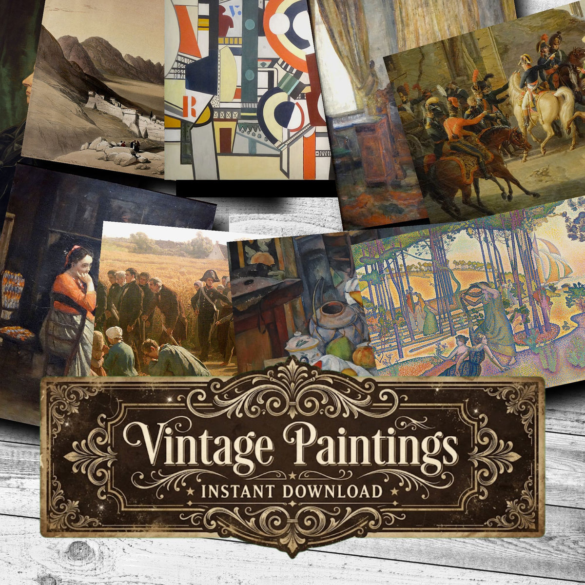 Wall Art Vintage Paintings