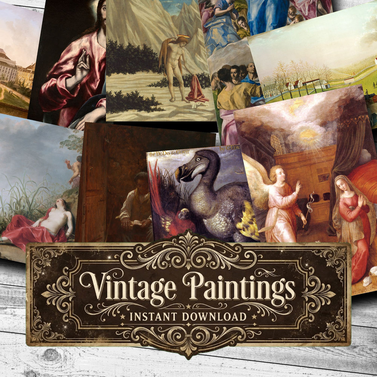 Wall Art Vintage Paintings