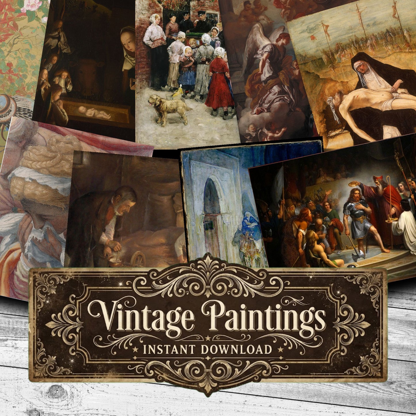 Wall Art Vintage Paintings