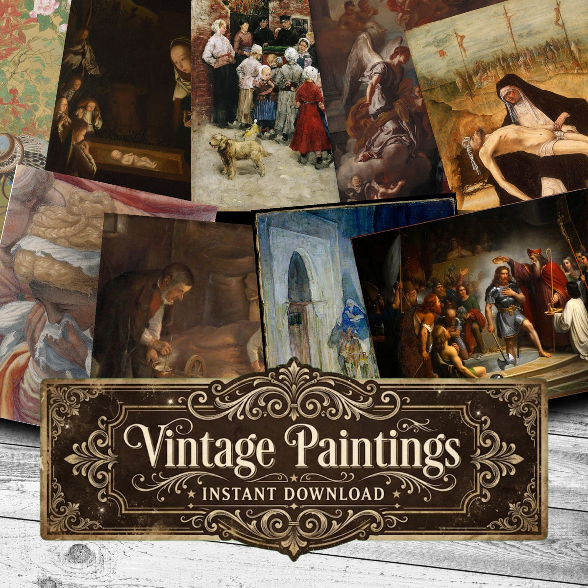 Wall Art Vintage Paintings