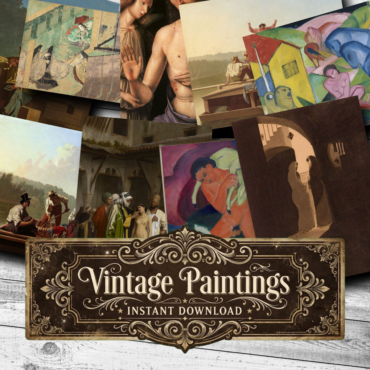 Wall Art Vintage Paintings