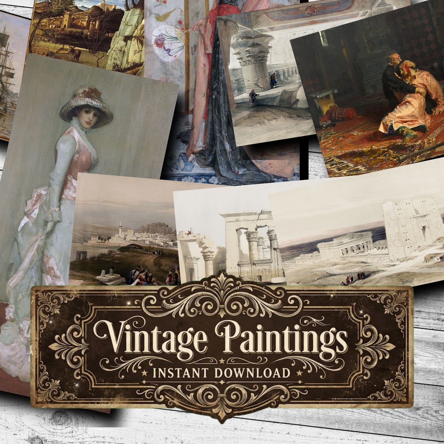 Wall Art Vintage Paintings