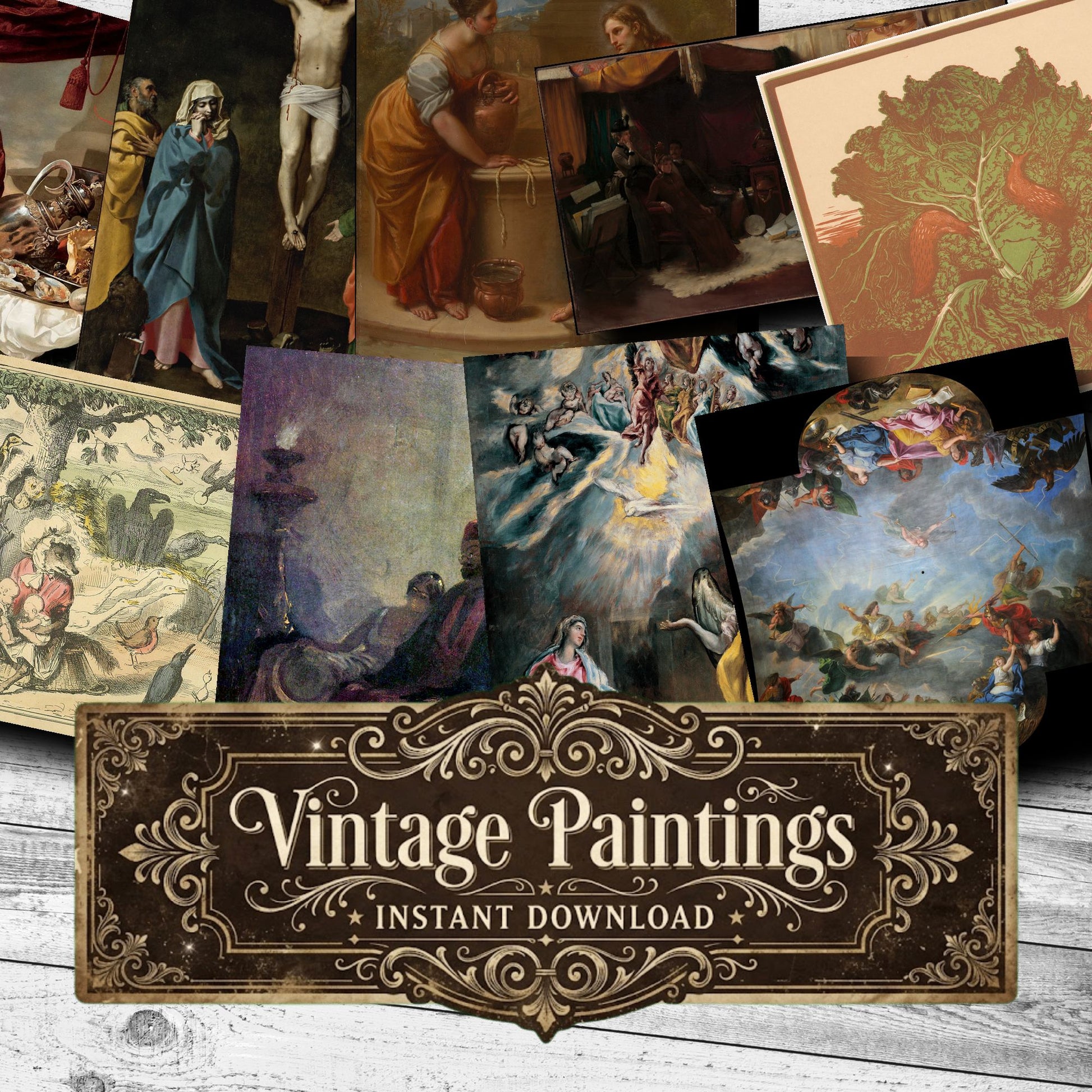 Wall Art Vintage Paintings