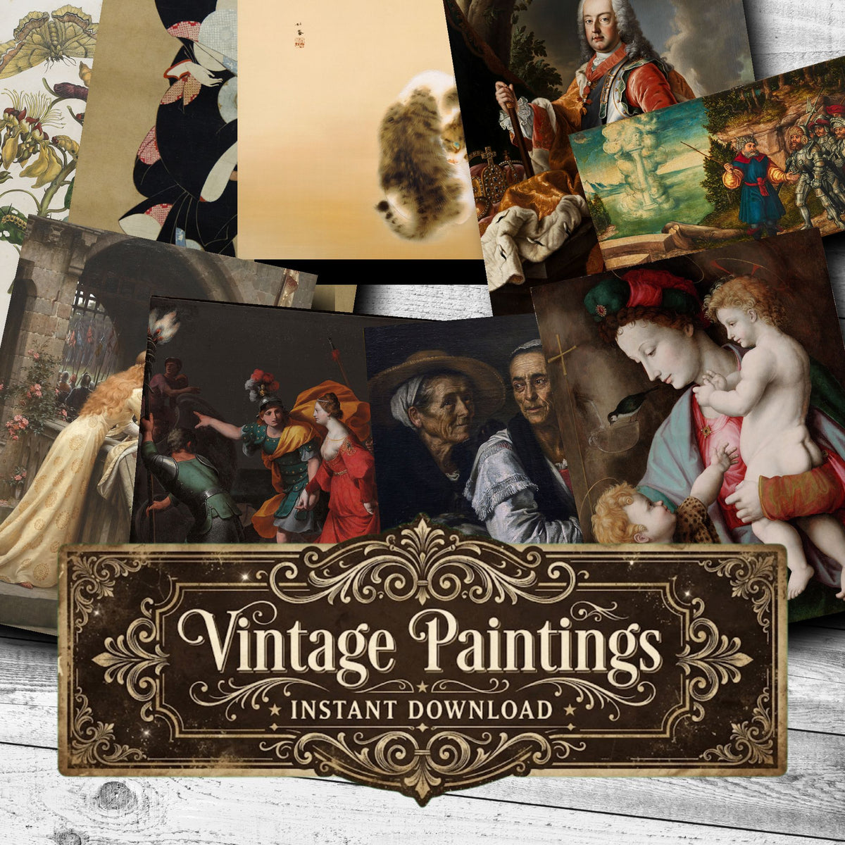 Wall Art Vintage Paintings
