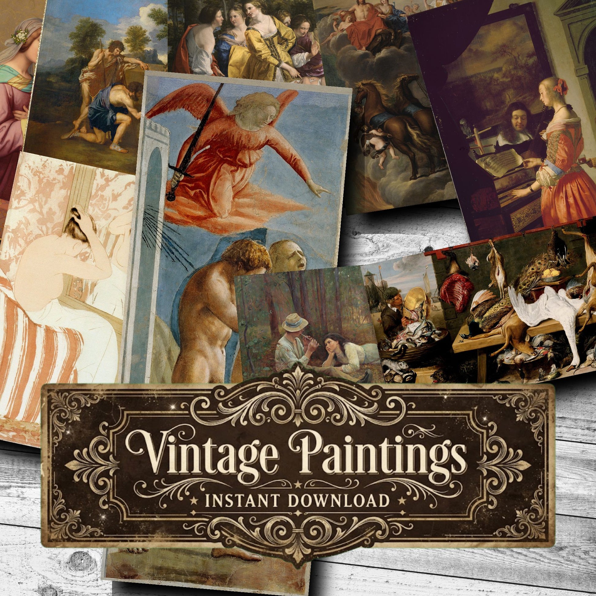 Wall Art Vintage Paintings