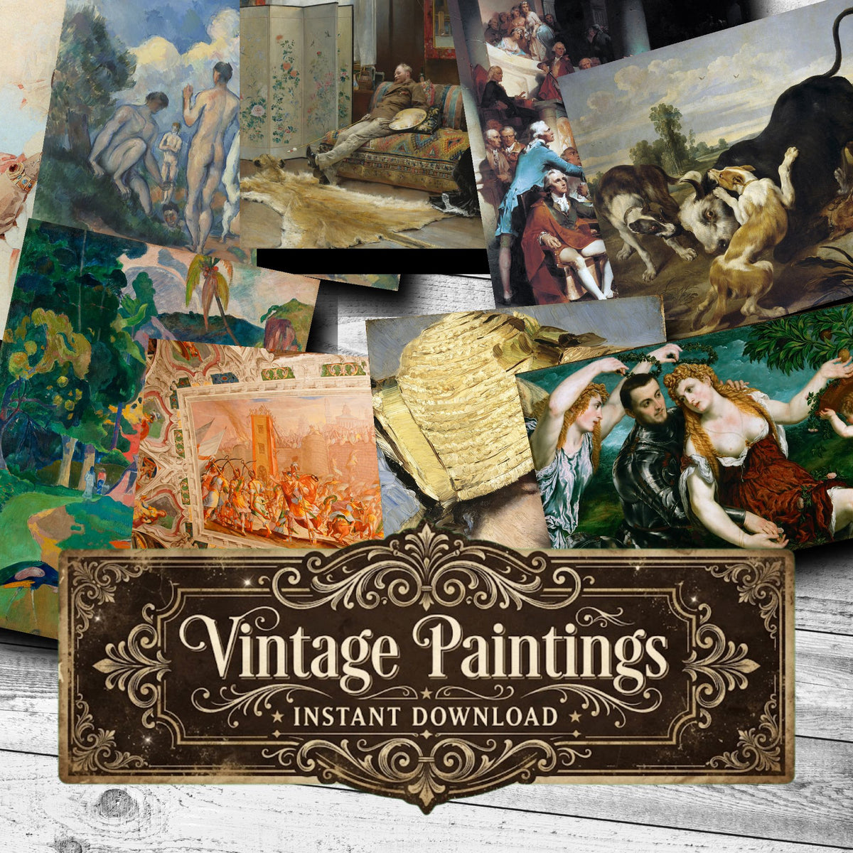 Wall Art Vintage Paintings