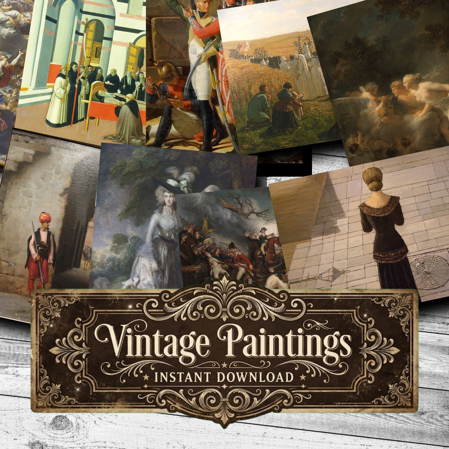 Wall Art Vintage Paintings