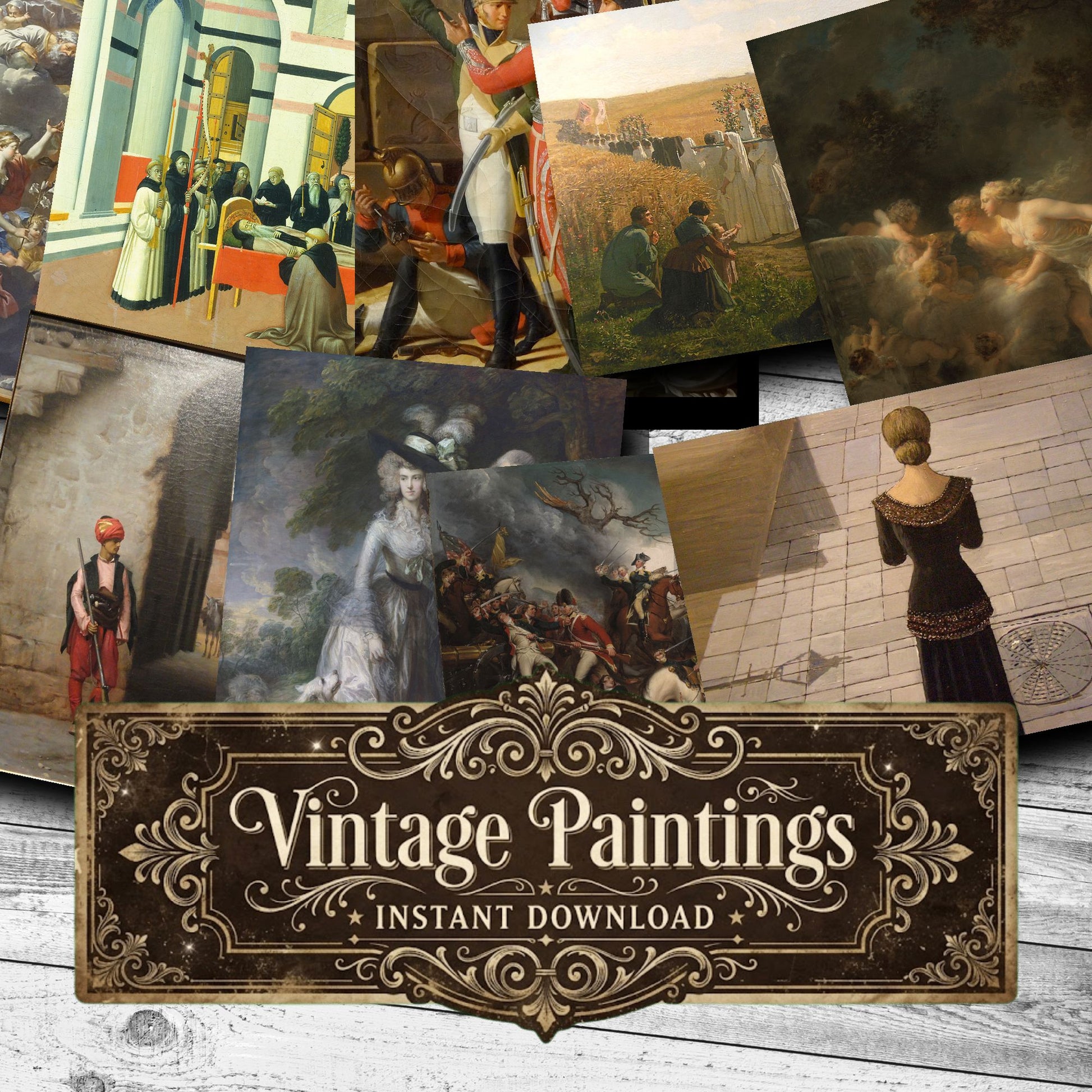 Wall Art Vintage Paintings