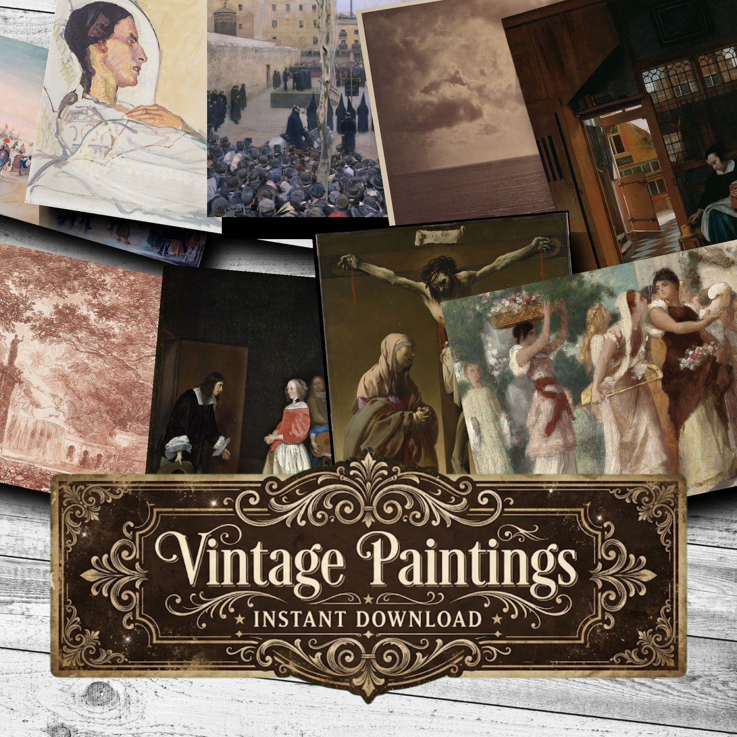 Wall Art Vintage Paintings